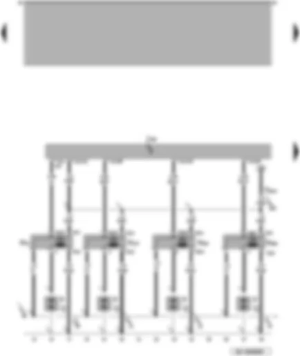 Wiring Diagram  VW PASSAT 2000 - Motronic control unit - ignition system - spark plug connectors - spark plugs