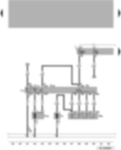 Wiring Diagram  VW PASSAT 2002 - Fresh air/air recirculation flap switch - fresh air blower switch - fresh air and air recirculation flap control motor - fresh air blower