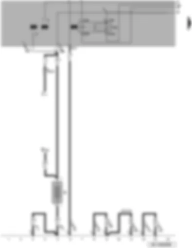 Wiring Diagram  VW PASSAT 1998 - Battery - X-contact relief relay
