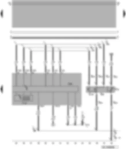 Wiring Diagram  VW PASSAT 1999 - Dash panel insert - Multifunction display - Multifunction display switch - intermittent wipe regulator