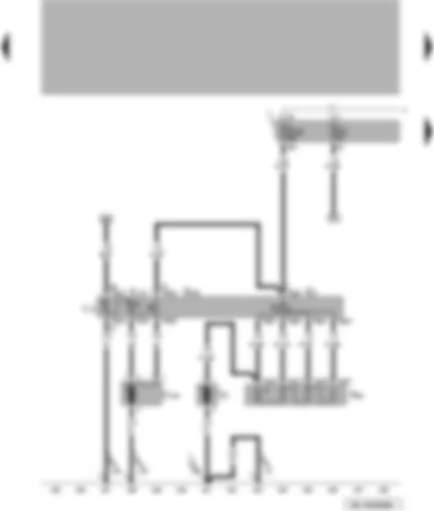 Wiring Diagram  VW PASSAT 1998 - Fresh air blower switch - fresh air/air recirculation flap switch - fresh air blower - fresh air and air recirculation flap control motor