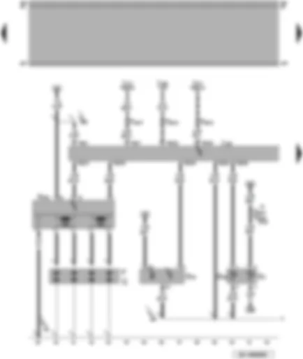 Wiring Diagram  VW PASSAT 1999 - Motronic control unit - ignition system - Hall sender - coolant temperature sender