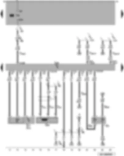 Wiring Diagram  VW PASSAT 2002 - Diesel direct injection system control unit - coolant temperature display sender - senders for engine speed - intake manifold pressure and temperature