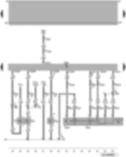 Wiring Diagram  VW PASSAT 2003 - Diesel direct injection system control unit - cruise control system (CCS) switch - cruise control system set button - brake light switch - clutch pedal switch - brake pedal switch for CCS/diesel direct injection system