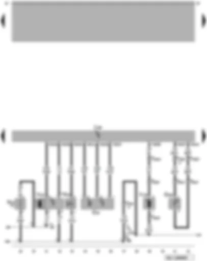 Wiring Diagram  VW PASSAT 2004 - Diesel direct injection system control unit - Hall sender - heater element - charge pressure control solenoid valve - fuel additive tank empty sender - particulate filter additive pump