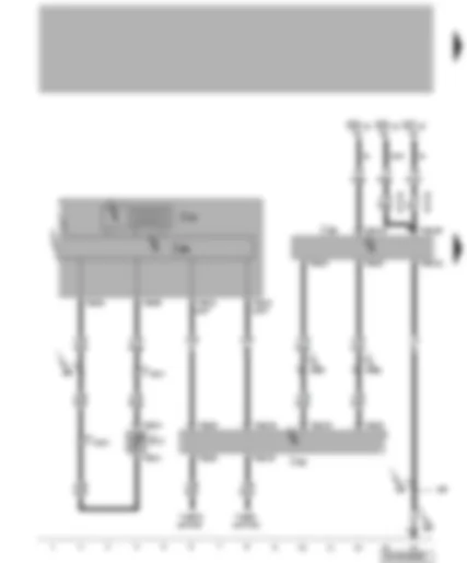 Wiring Diagram  VW PASSAT 2005 - Dash panel insert - ambient temperature sender - Climatronic control unit - self-diagnosis connection