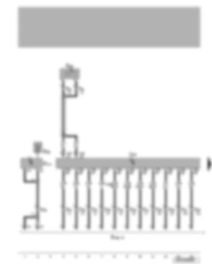 Wiring Diagram  VW PASSAT 2005 - Control unit for mobile telephone operating electronics - telephone microphone - mobile telephone aerial - mobile telephone holder