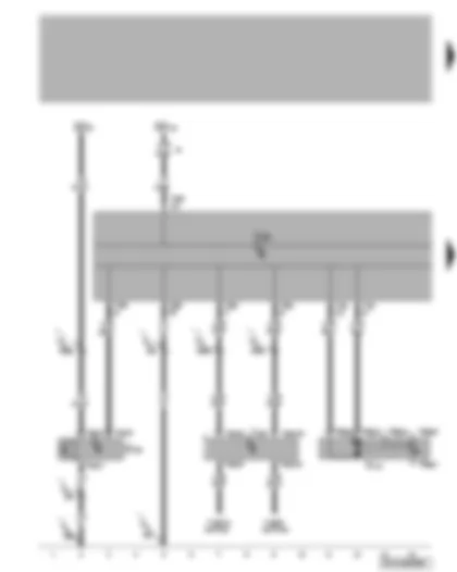 Wiring Diagram  VW PASSAT 2005 - Air conditioning system control unit - high-pressure sender - data bus diagnostic interface - self-diagnosis connection - air recirculation flap control motor