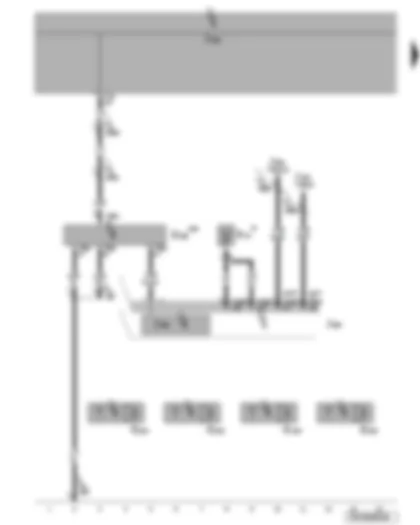 Wiring Diagram  VW PASSAT 2005 - Control unit for tyre pressure monitor - tyre pressure sensor - button for tyre pressure monitor
