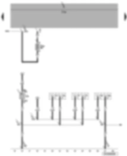 Wiring Diagram  VW PASSAT 2006 - 12 V socket - special vehicle fuse 1 - 12 V socket - coupling point loading device