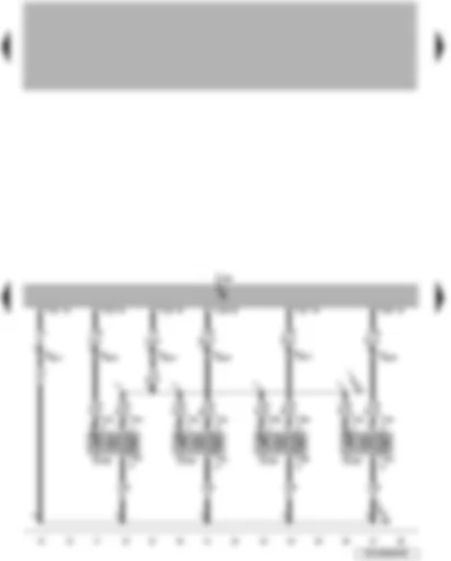 Wiring Diagram  VW PASSAT 2006 - Parking aid control unit - front parking aid sender - Variant