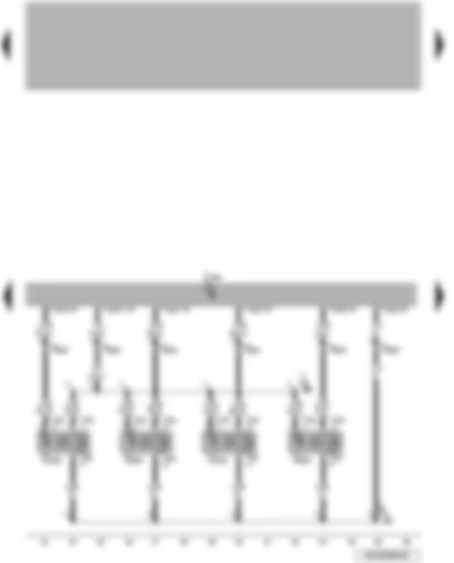 Wiring Diagram  VW PASSAT 2005 - Parking aid control unit - rear parking aid sender - Variant