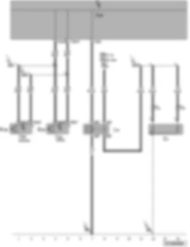 Wiring Diagram  VW PASSAT 2010 - Heated windscreen relay - heated windscreen - heated windscreen switch - Climatronic control unit - air conditioning system control unit - fuses
