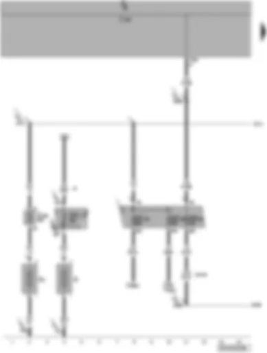 Wiring Diagram  VW PASSAT 2005 - Battery - second battery - auxiliary heater operation relay - auxiliary heater control unit - fuses