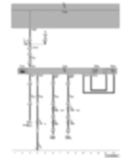 Wiring Diagram  VW PASSAT 2005 - All-wheel drive control unit - oil pressure and oil temperature sender - coupling opening control valve - Haldex coupling pump