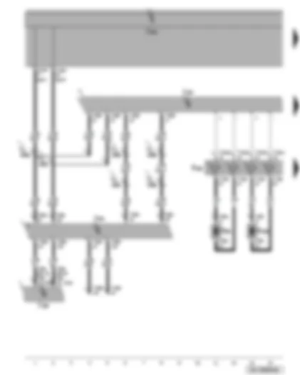 Wiring Diagram  VW PASSAT 2005 - Steering column electronics control unit - coil connector - driver side airbag igniter - data bus diagnostic interface