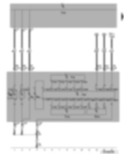 Wiring Diagram  VW PASSAT 2005 - Left headlight - power output module for left headlight - left gas discharge bulb - left dynamic cornering light control motor
