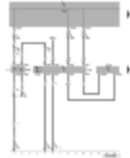 Wiring Diagram  VW PASSAT 2005 - Onboard supply control unit - button to close rear lid in luggage compartment - rear lid control unit - rear lid control unit 2