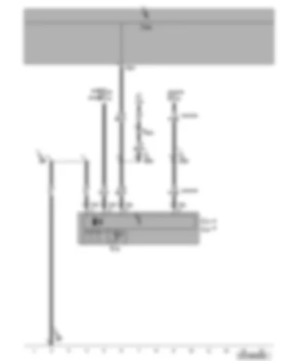 Wiring Diagram  VW PASSAT 2005 - AC/DC transformer with electric socket - electric socket warning lamp - fuses - onboard supply unit