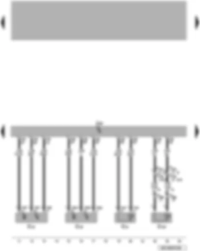 Wiring Diagram  VW PASSAT 2006 - Engine control unit - engine speed sender - Hall sender - fuel temperature sender