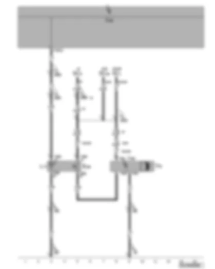 Wiring Diagram  VW PASSAT 2005 - Rear roller blind switch - rear roller control unit - rear roller blind motor - rear roller blind switch illumination bulb