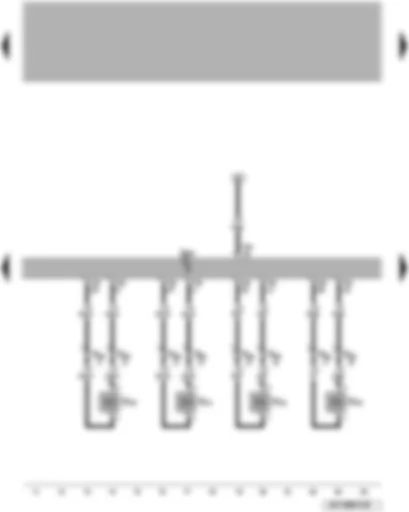 Wiring Diagram  VW PASSAT 2005 - Engine control unit - injectors for cylinders 1-4