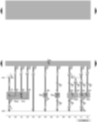 Электросхемa  VW PASSAT 2006 - Блок управления двигателя - датчик температуры воздуха на впуске - датчик давления топлива - датчик температуры охлаждающей жидкости - датчик положения заслонок впускных каналов (потенциометр)