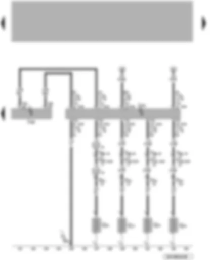 Wiring Diagram  VW PASSAT 2006 - Engine control unit - automatic glow period control unit - engine control unit - glow plugs 1-4