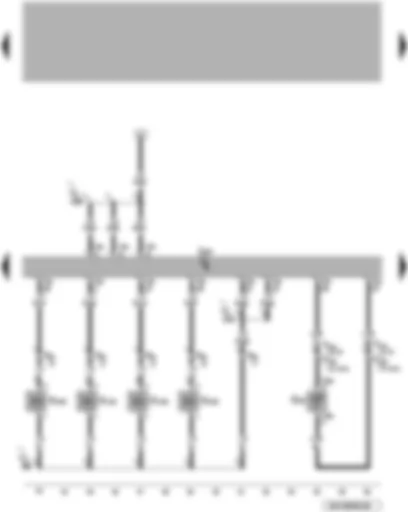 Wiring Diagram  VW PASSAT 2006 - Engine control unit - radiator outlet coolant temperature sender - unit injector valves - No. 1 cyl. to No. 4