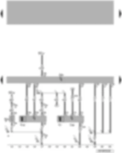 Электросхемa  VW PASSAT 2006 - Блок управления двигателя - нагревательный резистор системы вентиляции картера двигателя - вентилятор радиатора - электродвигатель привода воздушной заслонки