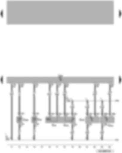 Wiring Diagram  VW PASSAT 2006 - Engine control unit - exhaust gas recirculation potentiometer - fuel pressure sender - coolant temperature sender - fuel pressure sender for low pressure