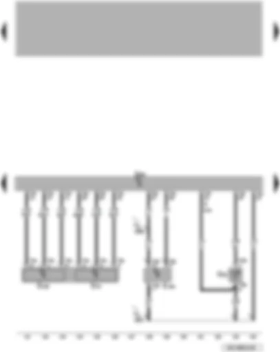Электросхемa  VW PASSAT 2006 - Блок управления двигателя - датчик давления для усилителя тормозов - датчик положения педали акселератора - датчик положения педали акселератора 2 - датчик температуры охлаждающей жидкости на выходе из радиатора