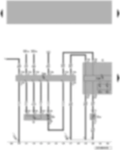 Электросхемa  VW PASSAT 2006 - Блок управления топливного насоса - комбинация приборов - указатель уровня топлива - датчик сигнализатора низкого уровня охлаждающей жидкости - подкачивающий топливный насос