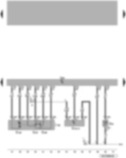 Wiring Diagram  VW PASSAT 2006 - Engine control unit - throttle valve module - fuel pressure sender for low pressure - coolant temperature sender