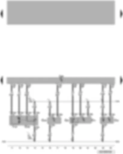 Электросхемa  VW PASSAT 2006 - Блок управления двигателя - датчик положения заслонок впускных каналов (потенциометр) - датчик давления топлива - датчик температуры воздуха на впуске - датчик Холла - датчик давления во впускном коллекторе