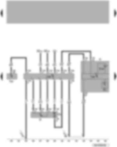 Wiring Diagram  VW PASSAT 2006 - Engine control unit - fuel pump control unit - dash panel insert - fuel gauge - fuel system pressurisation pump - reserve fuel warning lamp