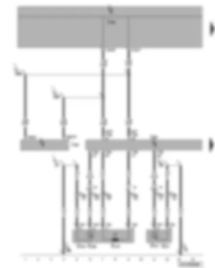 Wiring Diagram  VW PASSAT 2010 - Central control unit for convenience system - exterior handle touch sensor - aerial for entry and start authorisation driver side
