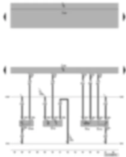 Электросхемa  VW PASSAT 2008 - Блок управления двигателя - датчик Холла - потенциометр системы рециркуляции ОГ - клапан рециркуляции ОГ - датчик положения заслонок впускных каналов (потенциометр)