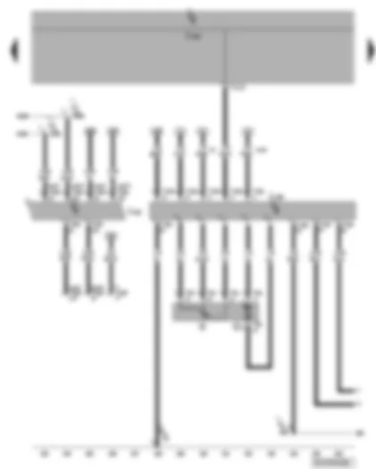 Wiring Diagram  VW PASSAT 2007 - Data bus diagnostic interface - fuel pump control unit - fuel gauge sender