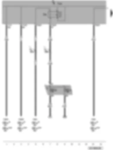 Wiring Diagram  VW PASSAT 2007 - X-contact relief relay - onboard supply control unit - fuses