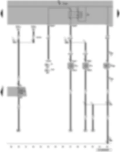 Wiring Diagram  VW PASSAT 2008 - Bonnet contact switch - horn - onboard supply control unit