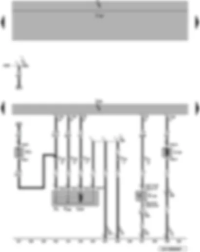 Электросхемa  VW PASSAT 2007 - Привод замка двери багажного отсека кузов универсал - электродвигатель открывания задней двери кузов универсал - плафон освещения багажного отсека кузов универсал - электродвигатель запирания лючка горловины топливного бака кузов универсал