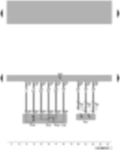 Wiring Diagram  VW PASSAT 2009 - Engine control unit - throttle valve module - engine speed sender