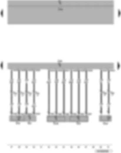 Wiring Diagram  VW PASSAT 2007 - Engine control unit - intake air temperature sender - charge air pressure sender - accelerator position sender - temperature sender after particulate filter