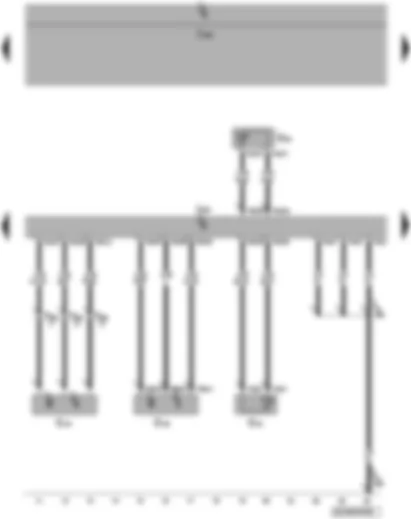 Wiring Diagram  VW PASSAT 2007 - Engine control unit - engine speed sender - Hall sender - fuel temperature sender - coolant temperature sender