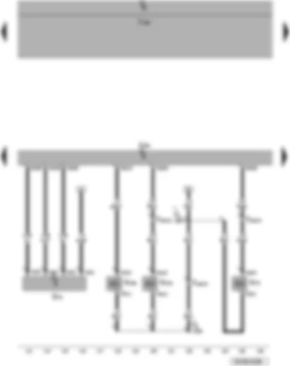 Wiring Diagram  VW PASSAT 2007 - Engine control unit - air mass meter - charge pressure control solenoid valve - exhaust gas recirculation cooler changeover valve - intake manifold flap valve