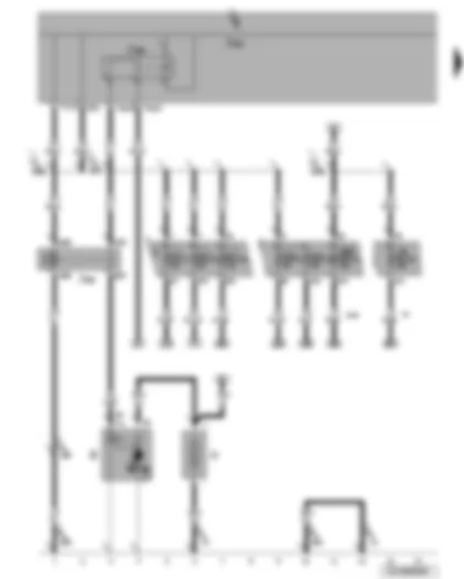 Wiring Diagram  VW PASSAT 2007 - Battery - starter - relay for voltage supply of term. 15 - relay for voltage supply of term. 50 - fuses