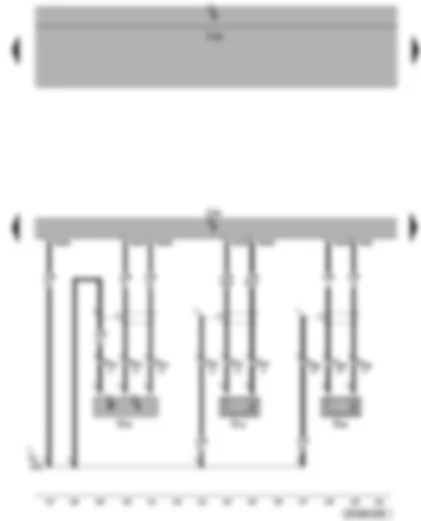 Wiring Diagram  VW PASSAT 2008 - Engine control unit - engine speed sender - knock sensors 1 and 2