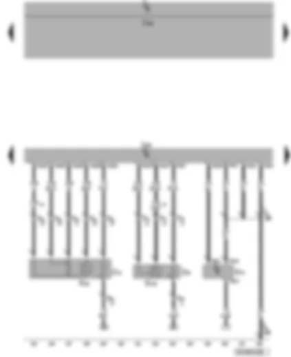 Wiring Diagram  VW PASSAT 2007 - Engine control unit - air mass meter - lambda probe - lambda probe after catalytic converter