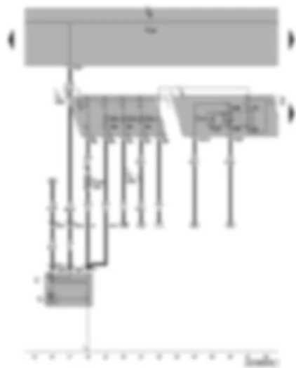 Wiring Diagram  VW PASSAT 2007 - Alternator - terminal 30 voltage supply relay - fuses SA - fuse 1 (30)